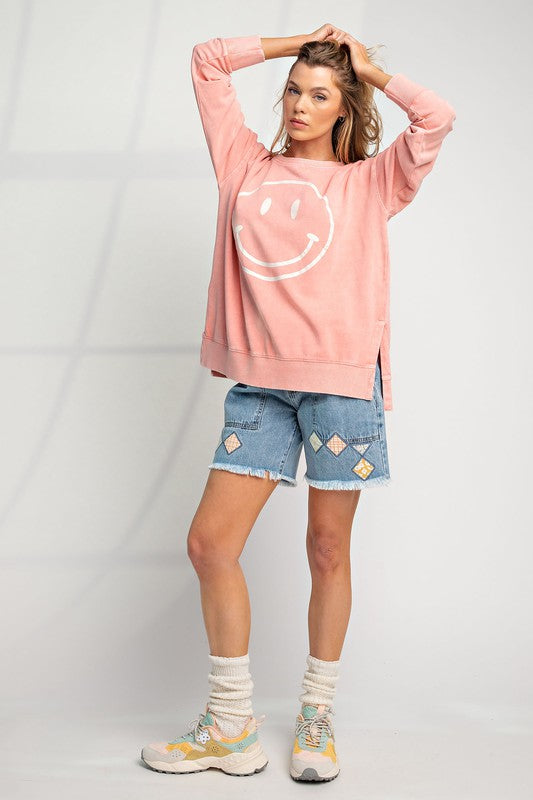Smiley Face Crewneck Sweatshirt