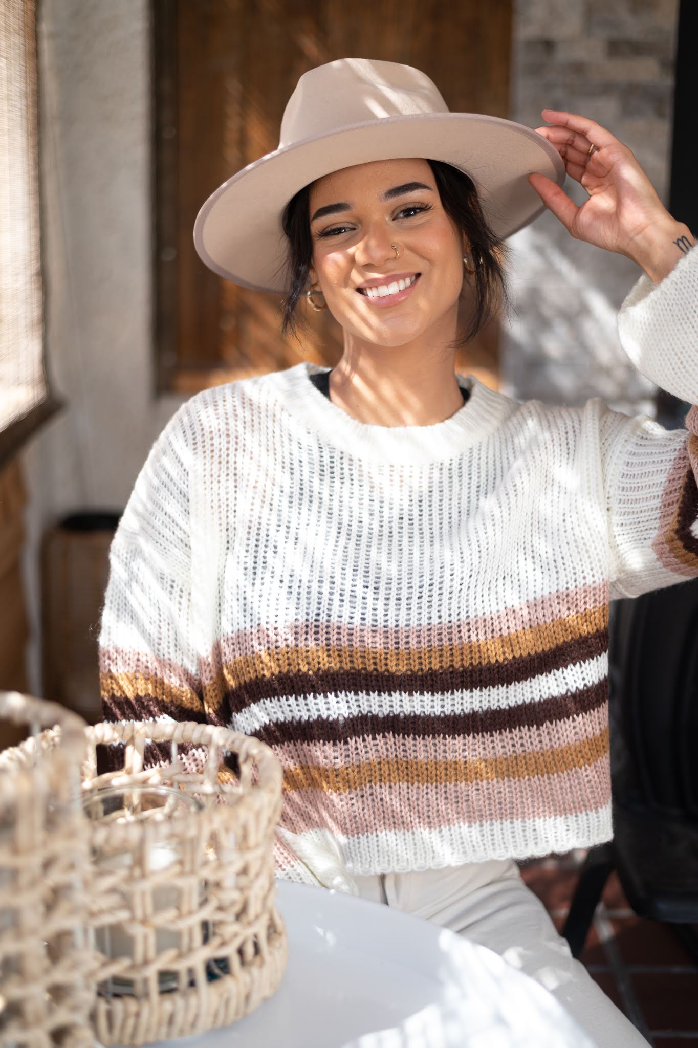 Kelsea Striped Knit Sweater